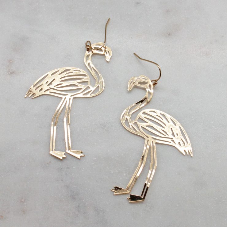 A photo of the Fancy Flamingo Earrings product