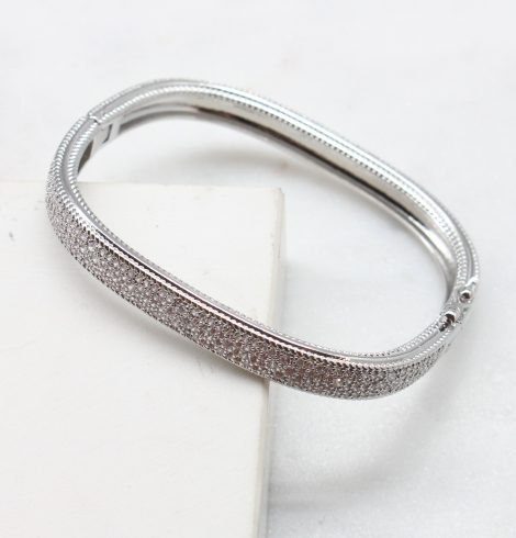 A photo of the Square Rhinestone Bangle product