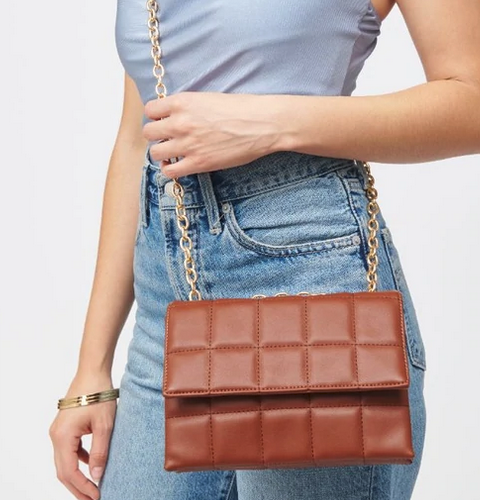 A photo of the Perry Crossbody In Chocolate product