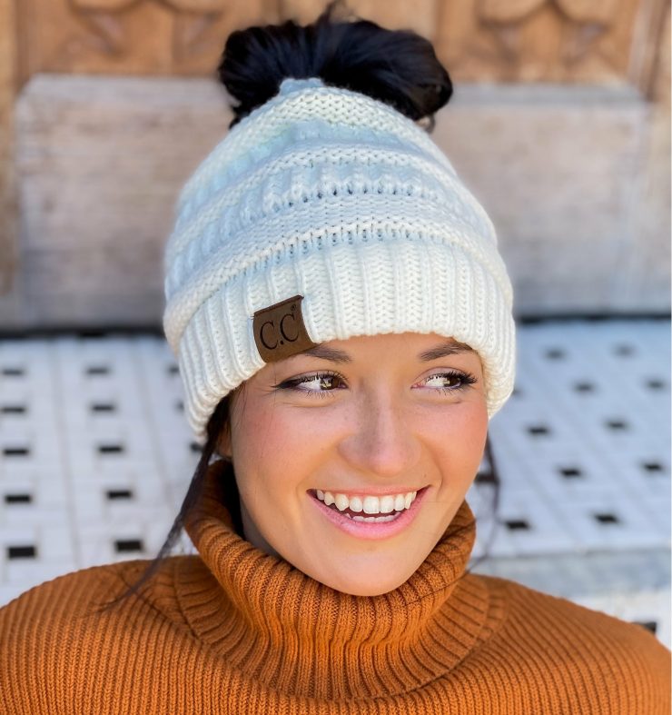 A photo of the Ponytail Beanie product