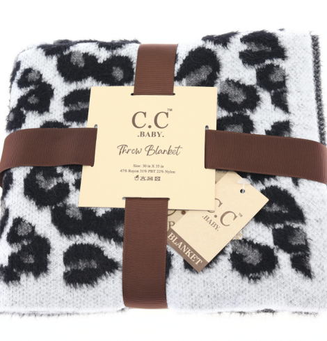 A photo of the Leopard Baby Blanket product