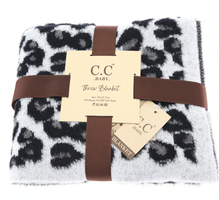 A photo of the Leopard Baby Blanket product