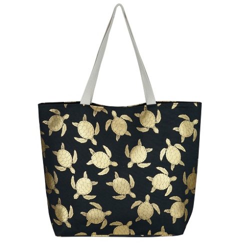 A photo of the Sea Turtle Tote In Black product