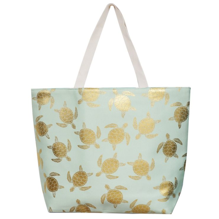 A photo of the Sea Turtle Tote In Mint product