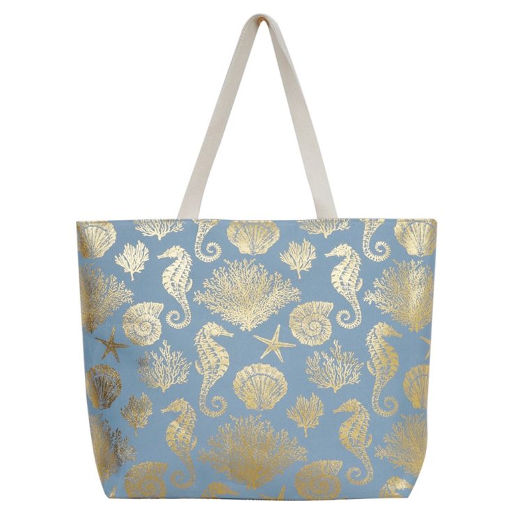 A photo of the Sea Life Tote In Blue product