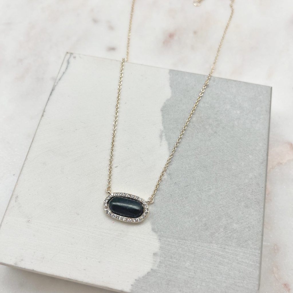 Black Stone Necklace Best of Everything Online Shopping