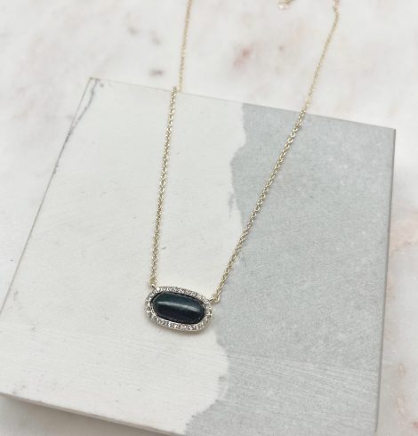 A photo of the Black Stone Necklace product