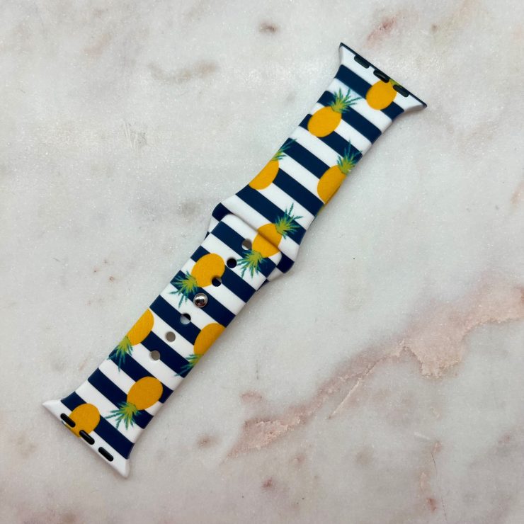 A photo of the Striped Pineapple Apple Watch Band product