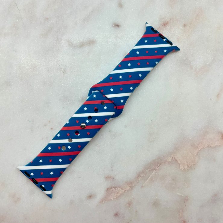 A photo of the Stars & Stripes Apple Watch Band product
