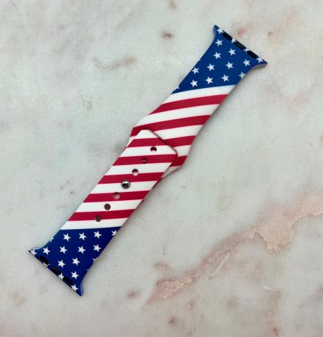 A photo of the American Flag Apple Watch Band product