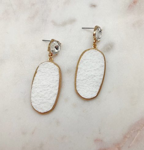 A photo of the Camille Earrings In White product