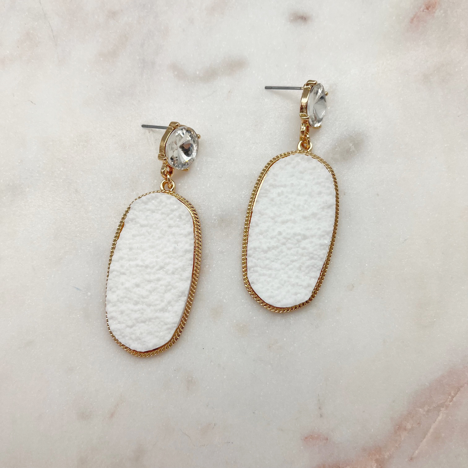 White earrings online Clearance