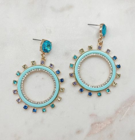 A photo of the Naya Earrings In Turquoise product