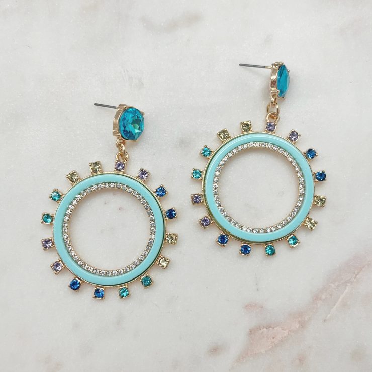 A photo of the Naya Earrings In Turquoise product