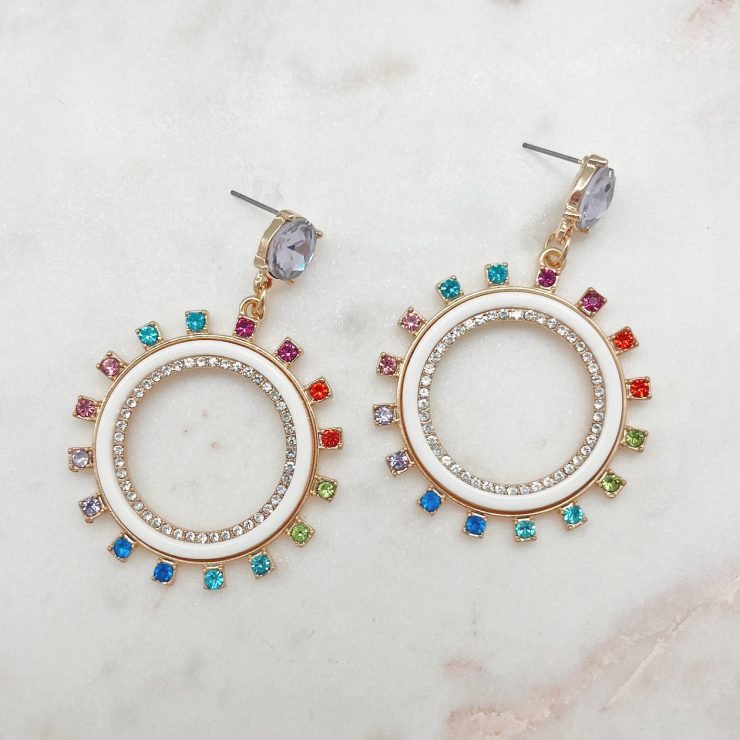 A photo of the Naya Earrings In White product