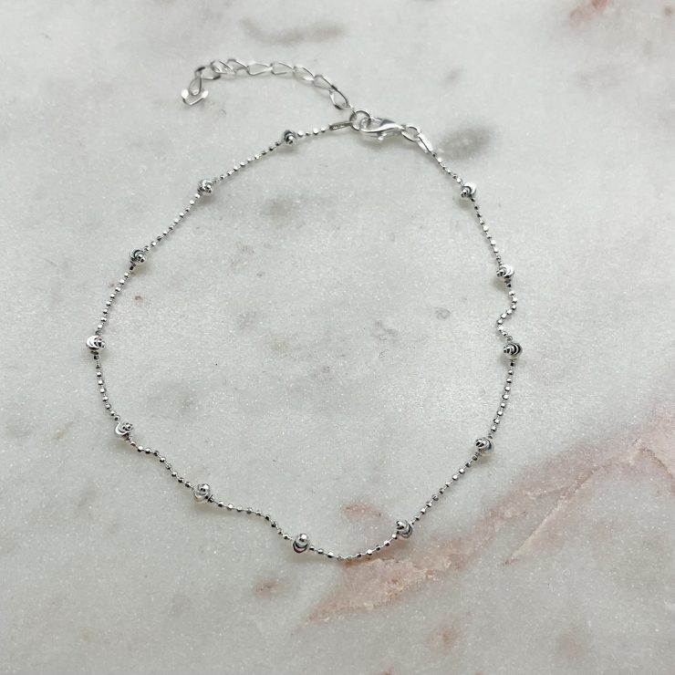 A photo of the Diamond Cut Sterling Silver Anklet product