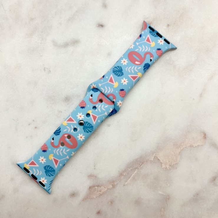 A photo of the Flamingo Pool Party Apple Watch Band product