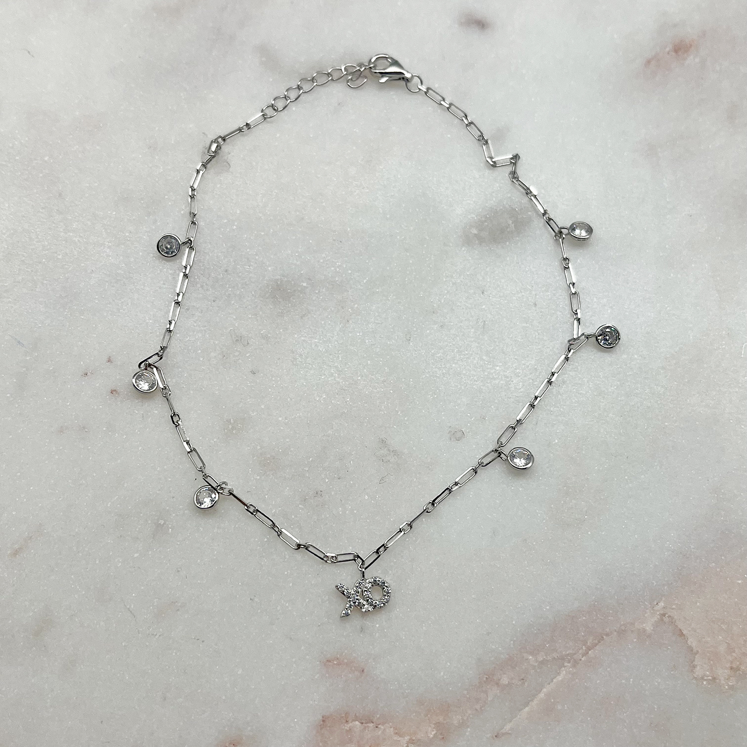 Sterling Silver XO Anklet - Best of Everything | Online Shopping