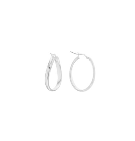 A photo of the Sterling Silver Oval Hoop Earrings product