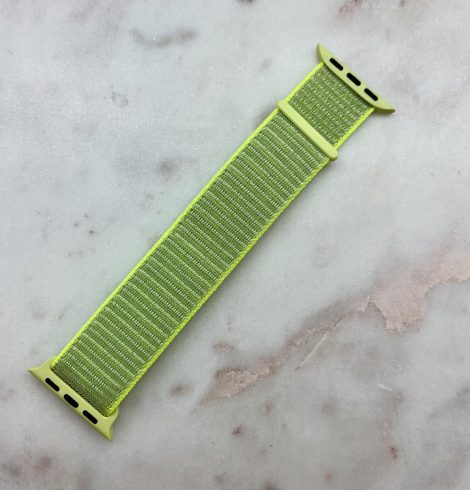 A photo of the Velcro Sport Apple Watch Band In Neon product