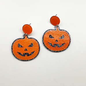 Vooruitzien Maak plaats Kiwi Glitter Jack-O-Lantern Earrings In Orange - Best of Everything | Online  Shopping