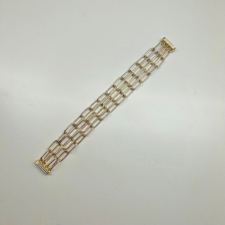 A photo of the Gold Magnetic Paper Clip Bracelet product