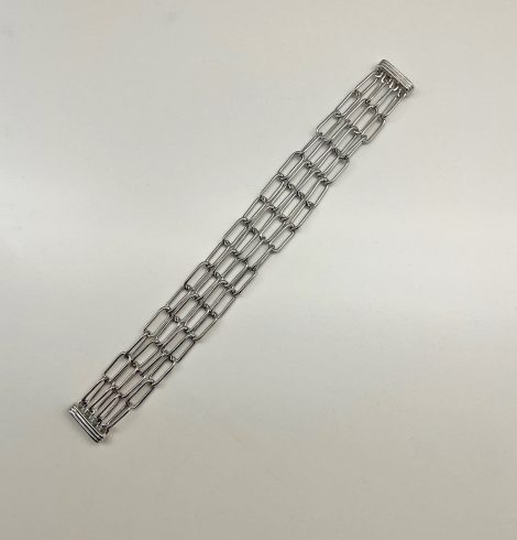 A photo of the Silver Magnetic Paper Clip Bracelet product