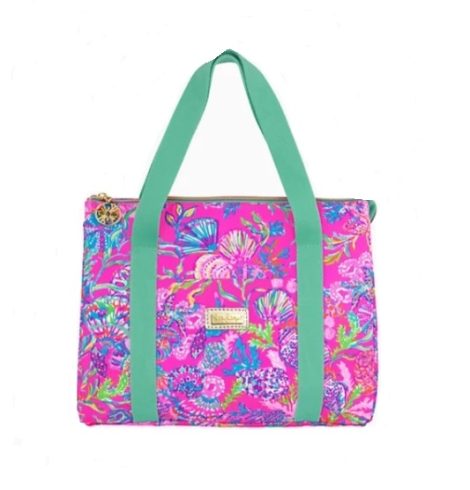 A photo of the Lilly Pulitzer Lunch Cooler In Shell Me Something Good product