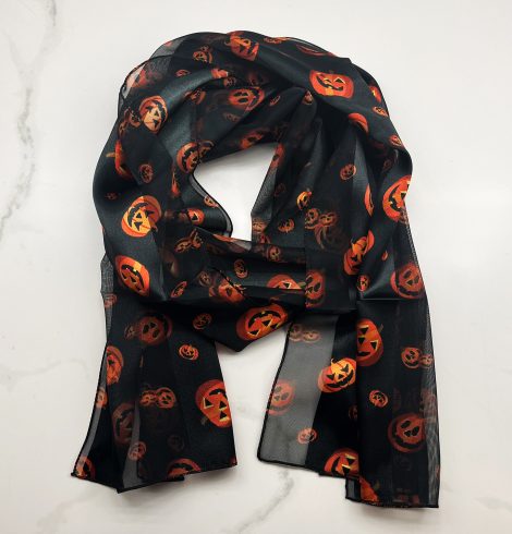 A photo of the Silky Jack-O-Lantern Scarf In Black product