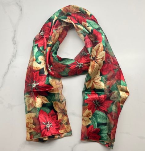 A photo of the Silky Poinsettia Scarf In Gold product