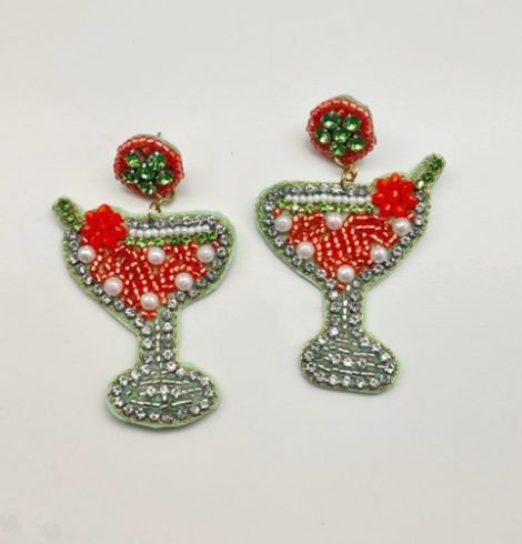 A photo of the Margarita Beaded Earrings product
