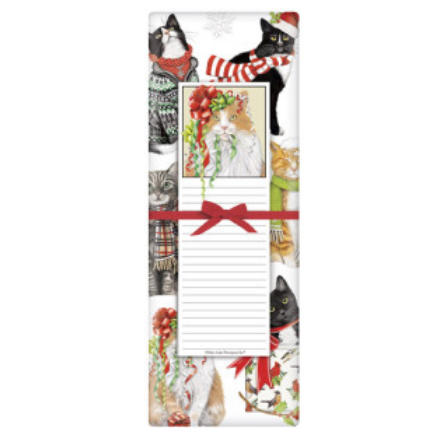A photo of the Winter Cats Towel & Notepad Set product