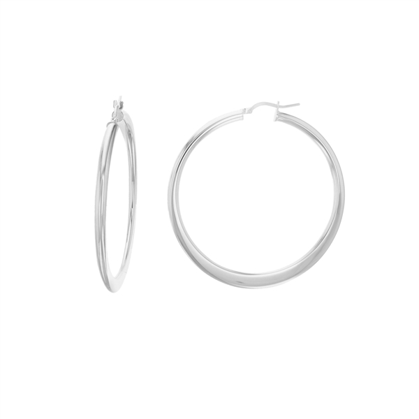 A photo of the Sterling Silver Half Tube Hoops product