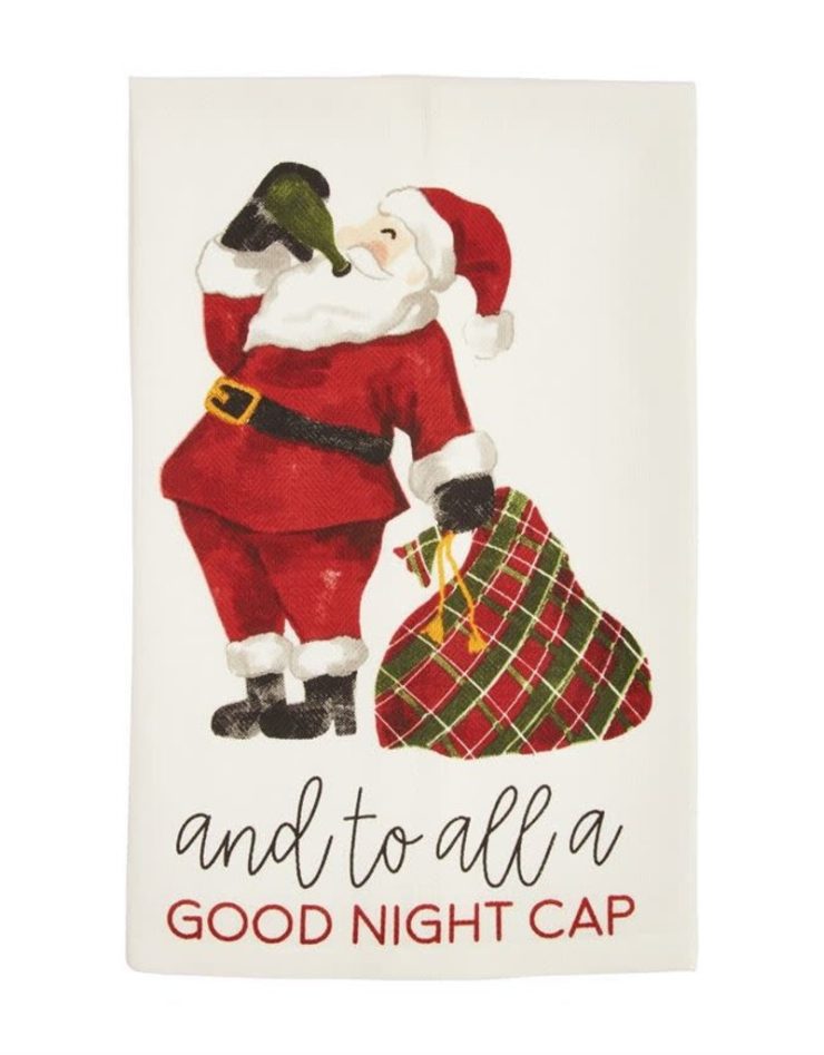 A photo of the Night Cap Drinking Christmas Towel product