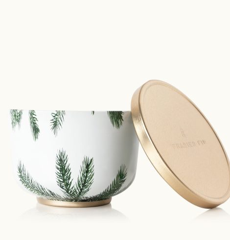 A photo of the Frasier Fir Candle Tin with Gold Lid product