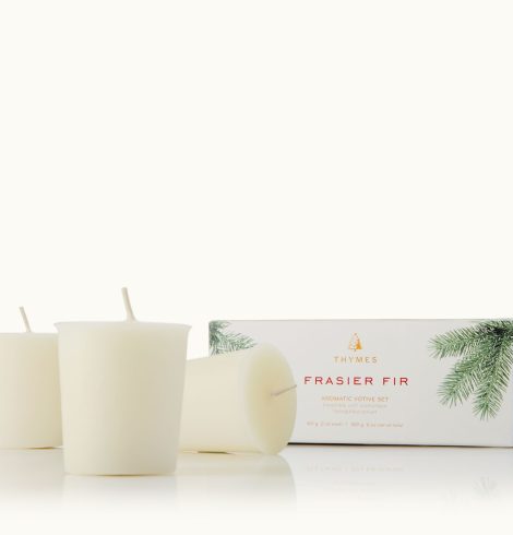 A photo of the Frasier Fir Votive Candle Set product