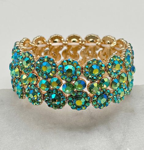 A photo of the Nora Stretch Bracelet In Green product