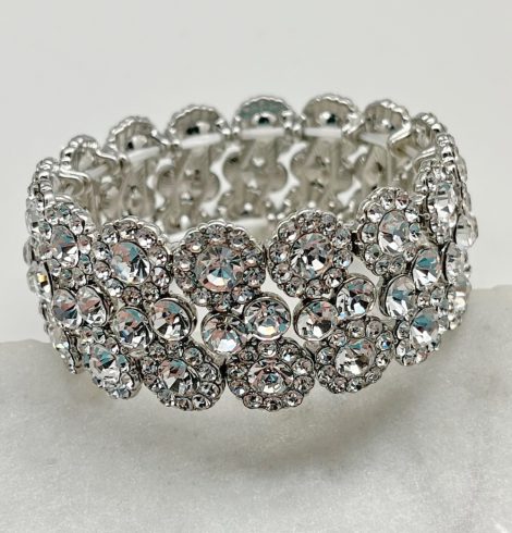 A photo of the Nora Stretch Bracelet In Silver product
