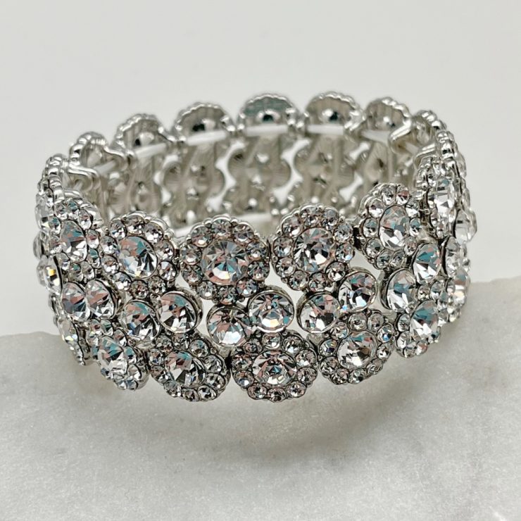 A photo of the Nora Stretch Bracelet In Silver product