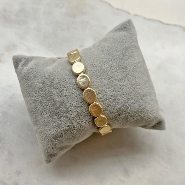 A photo of the Brushed Gold Pebble Bracelet product