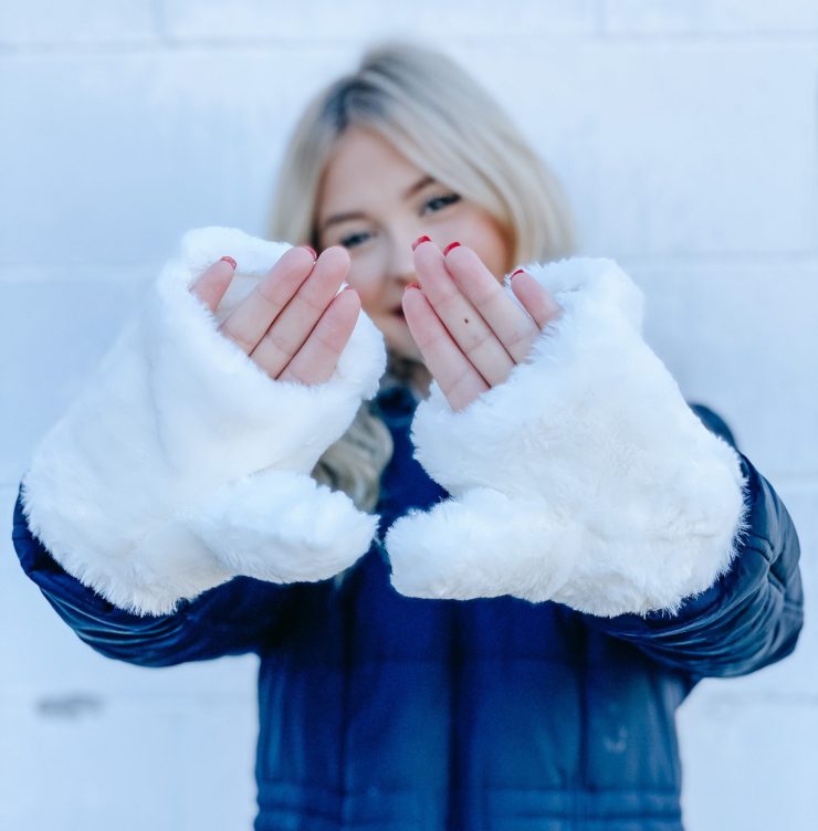 A photo of the Neon Checkered Convertible Gloves product