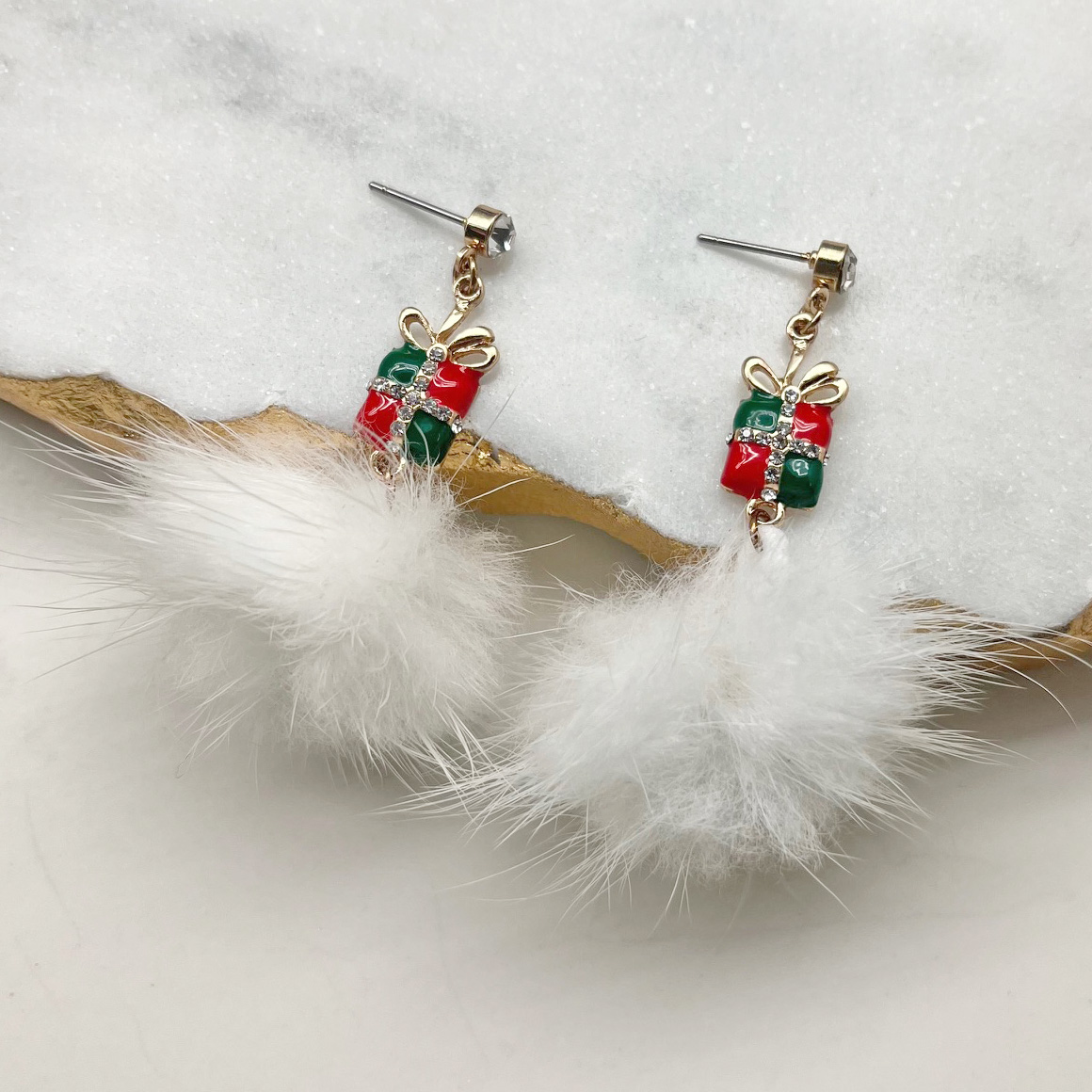 Christmas pom deals pom earrings