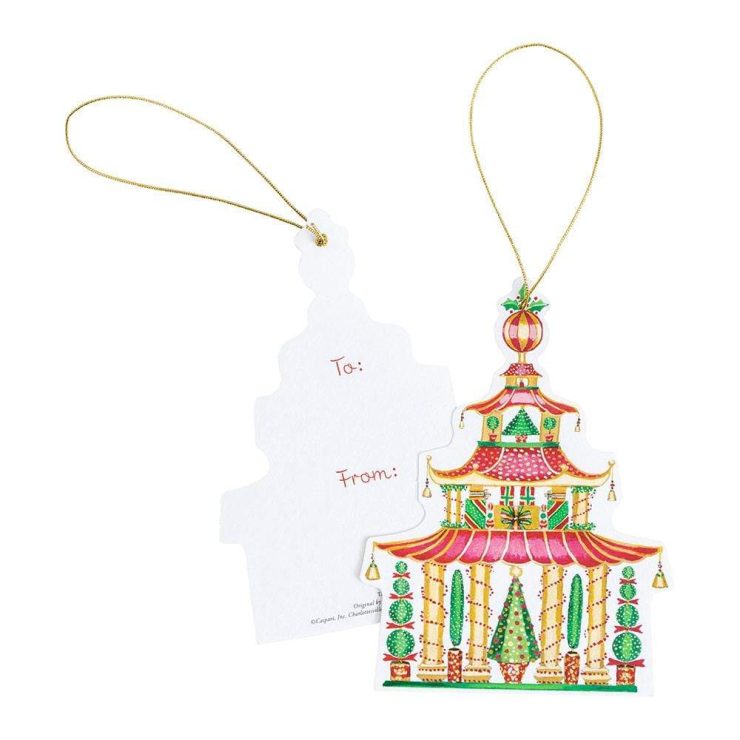 A photo of the Christmas Pagoda Gift Tags product