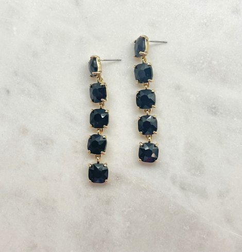 A photo of the A Little Sparkle Earrings In Black product