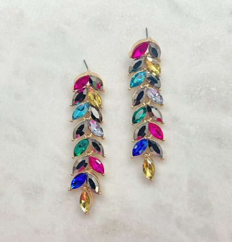 A photo of the Bejeweled Rhinestone Earrings product