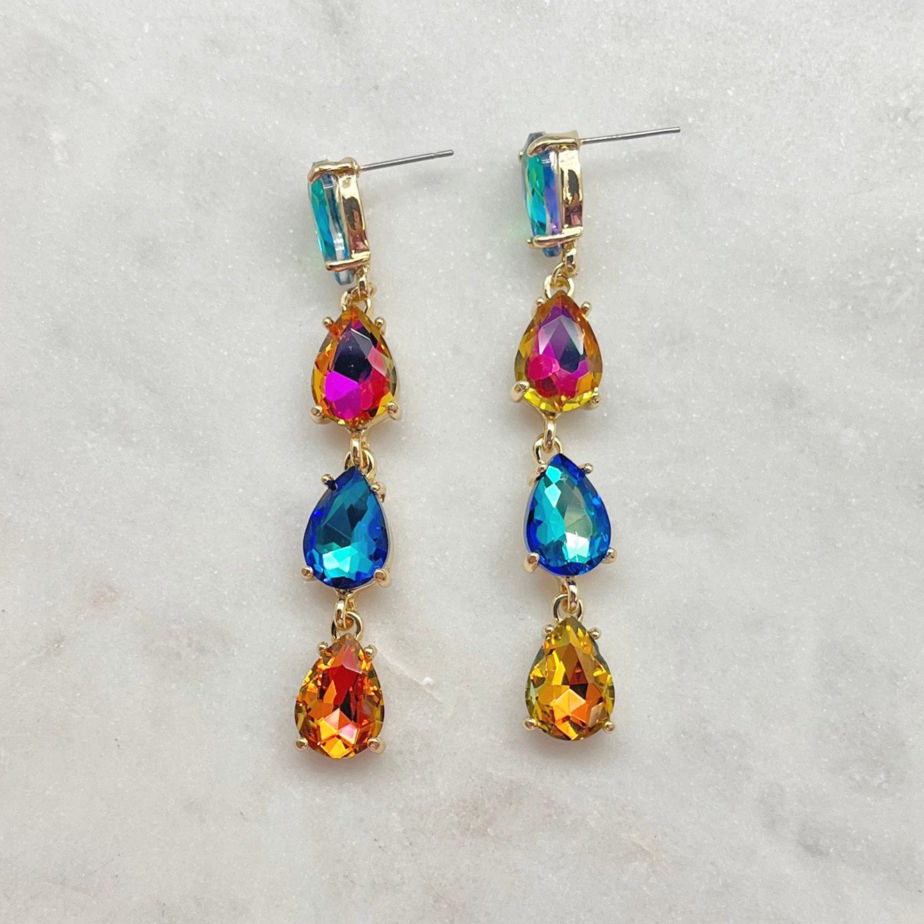 Hidden Gem Earrings In Multi Color - Best of Everything | Online Shopping