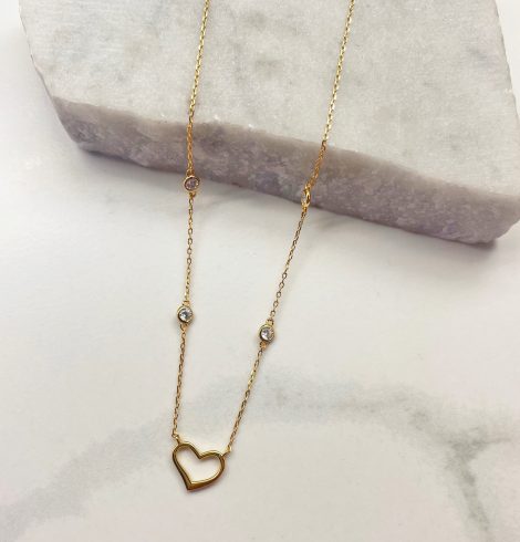 A photo of the Eternal Love Necklace In Gold product