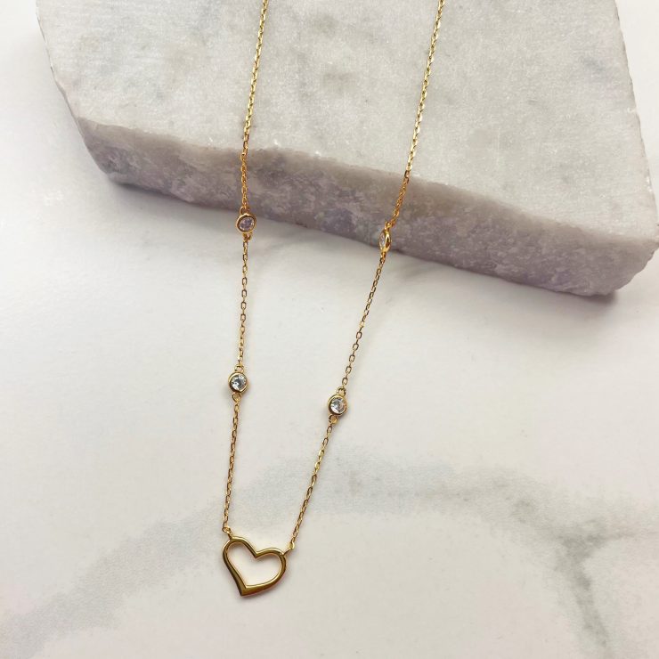 A photo of the Eternal Love Necklace In Gold product