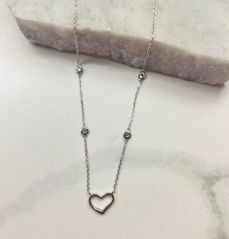 A photo of the Eternal Love Necklace In Silver product