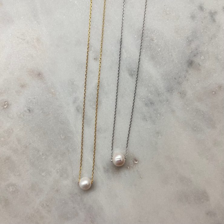 A photo of the Simple Pearl Necklace product